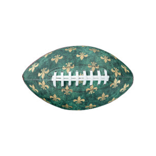 Grunge Grün Samt Fleur De Lis Mardi Gras Football
