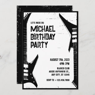 Grunge Guitar Einladung