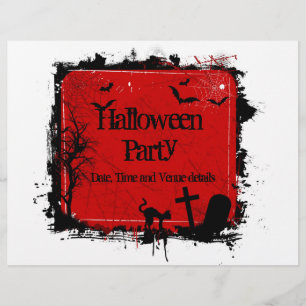 Grunge Halloween-Party Flyer