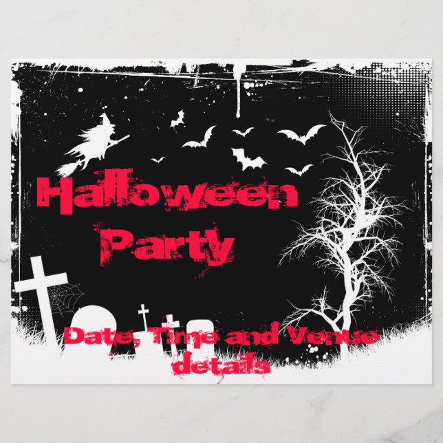 Grunge Halloween-Party Flyer (Vorne)