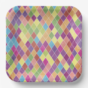 Grunge Harlequin Pattern Pappteller
