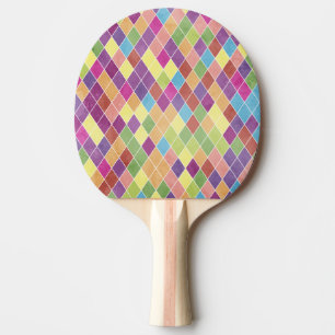 Grunge Harlequin Pattern Tischtennis Schläger