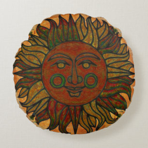 Grunge Harvest New Age Rundes Kissen