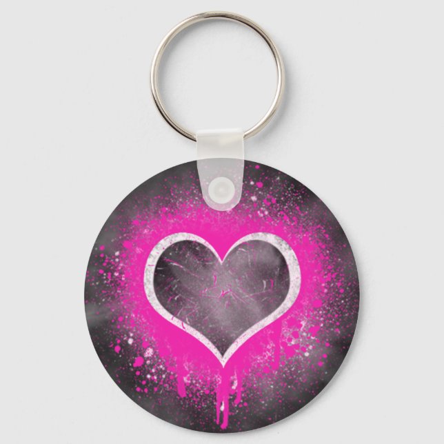 Grunge Heart Schlüsselanhänger (Vorderseite)