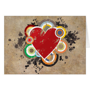 Grunge Herz mit Rings