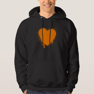 Grunge Herz - Orange Hoodie