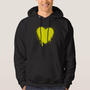 Grunge Herz - Schwarz Hoodie