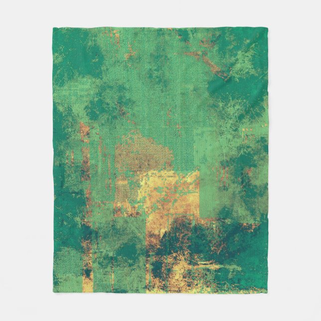 Grunge Hintergrund mit Vintagem Grafikdesign Fleecedecke (Vorderseite)