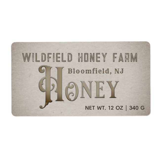Grunge HONEY Farm Market Label Honeycomb (Vorne)