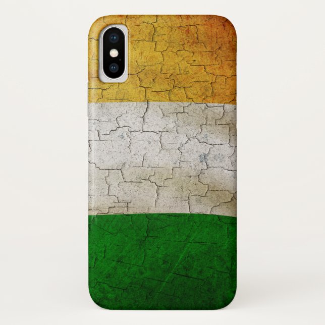Grunge Irland-Flagge Case-Mate iPhone Hülle (Rückseite)