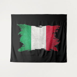Grunge Italien-Flagge, italienische Flagge, Pinsel Wandteppich