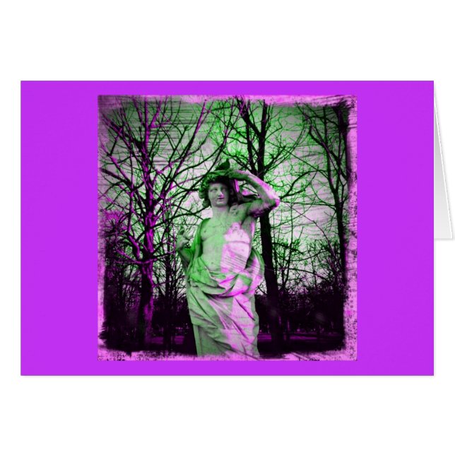 Grunge Jardin des Tuileries-Statue (Vorderseite (Horizontal))