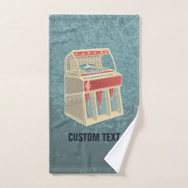 Grunge Jukebox Badhandtuch Set (Handtuch)