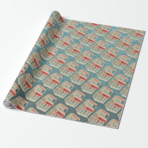 Grunge Jukebox Geschenkpapier