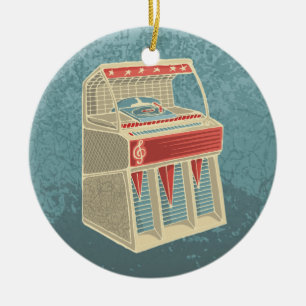 Grunge Jukebox Keramik Ornament