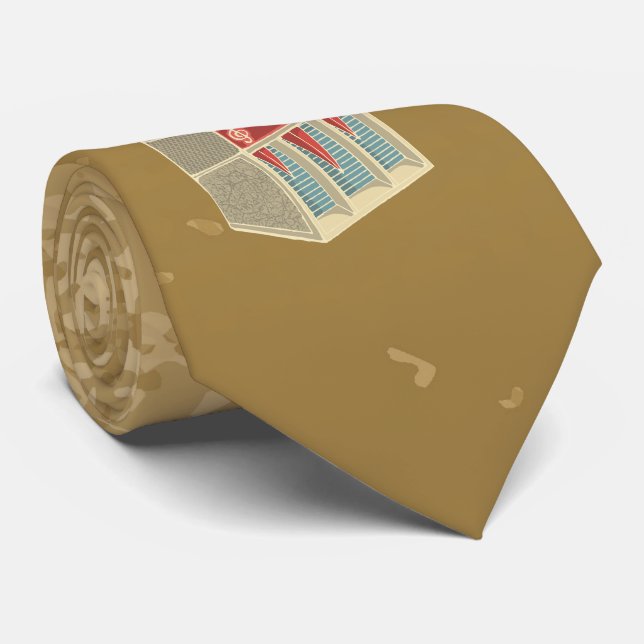 Grunge Jukebox Krawatte (Gerollt)