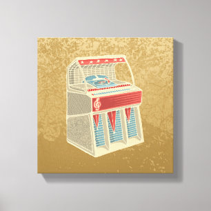 Grunge Jukebox Leinwanddruck