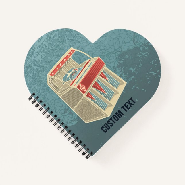 Grunge Jukebox Notizbuch (Vorderseite)