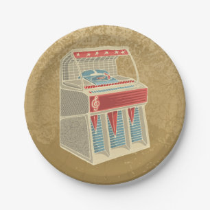 Grunge Jukebox Pappteller