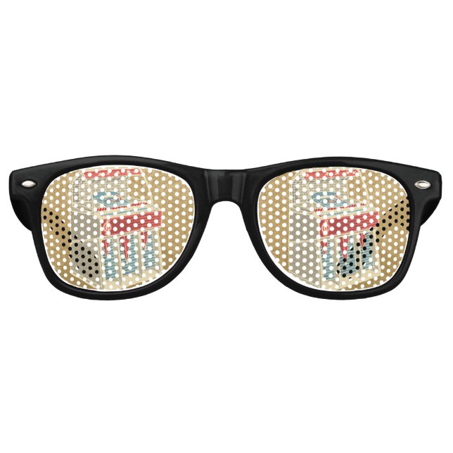 Grunge Jukebox Sonnenbrille (Vorderseite)