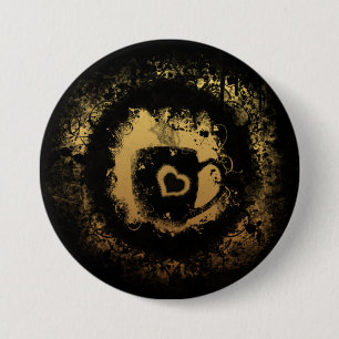 Grunge-Kaffee Button