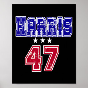Grunge Kamala Harris 2024 für den Präsidenten Nr. Poster