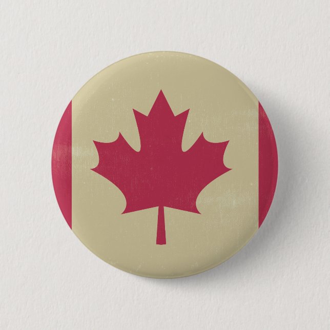 Grunge kanadische Flagge Button (Vorderseite)