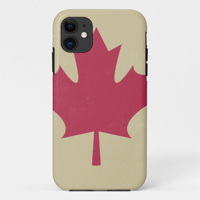 Grunge kanadische Flagge Case-Mate iPhone Hülle (Rückseite)