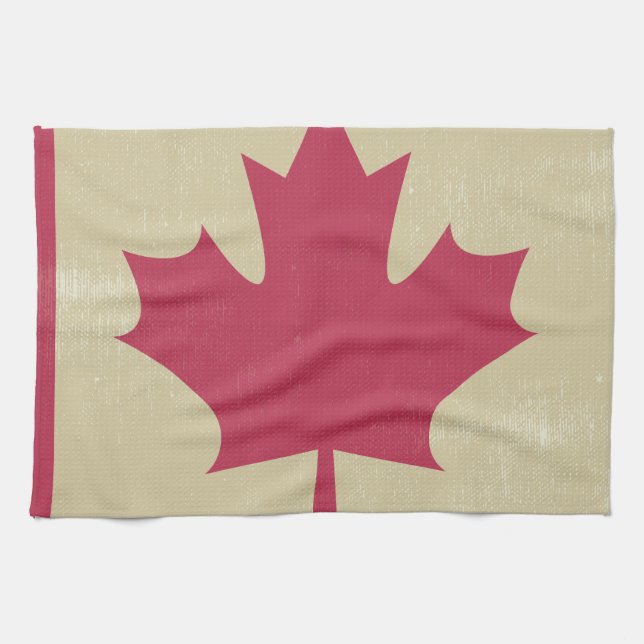 Grunge kanadische Flagge Handtuch (Horizontal)