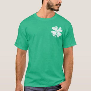 Grunge Kleeblatt St Patricks Day   Grünes Shirt