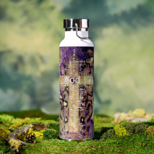 Grunge-Kreuz und Wörter Trinkflasche