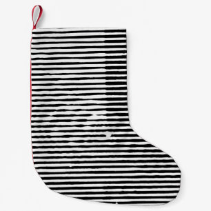 Grunge-Kunst abstrakte, grobe, waagerechte Linien Kleiner Weihnachtsstrumpf