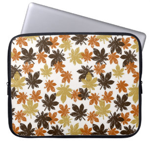 Grunge Leaf: Nahtloses Hintergrundmuster. Laptopschutzhülle