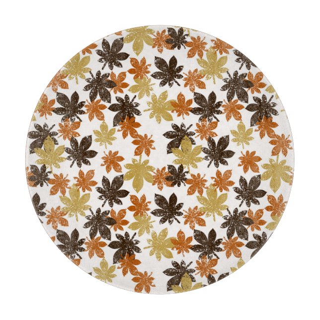 Grunge Leaf: Nahtloses Hintergrundmuster. Schneidebrett (Vorderseite)