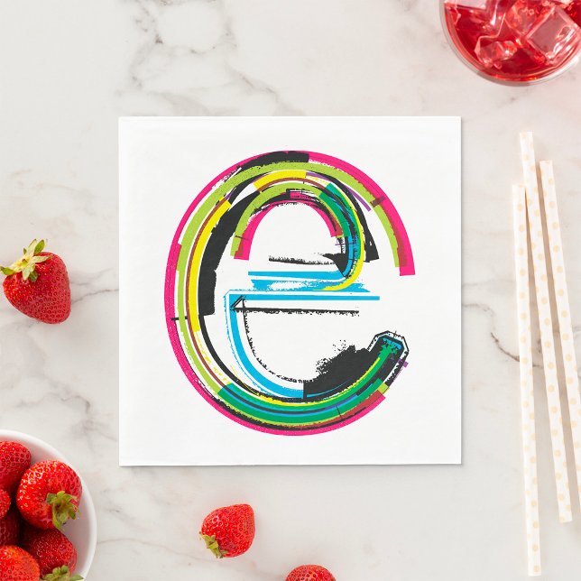 Grunge Letter E Serviette (Von Creator hochgeladen)