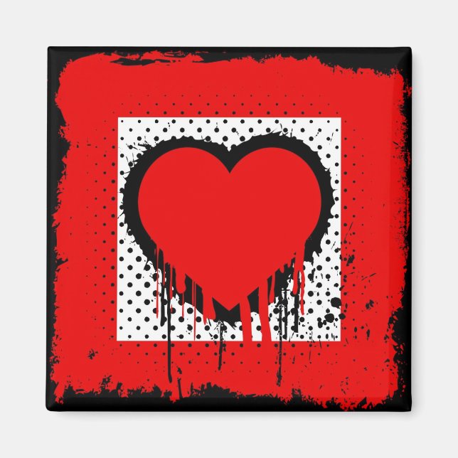 Grunge-Liebe Magnet (Vorne)