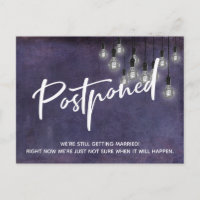 Grunge Lila Edison Lights Zurückgestellt Hochzeit