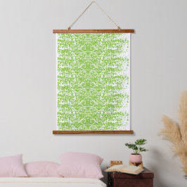 Grunge Lime Green Pattern - Summer Abstract Decor Wandteppich Mit Holzrahmen