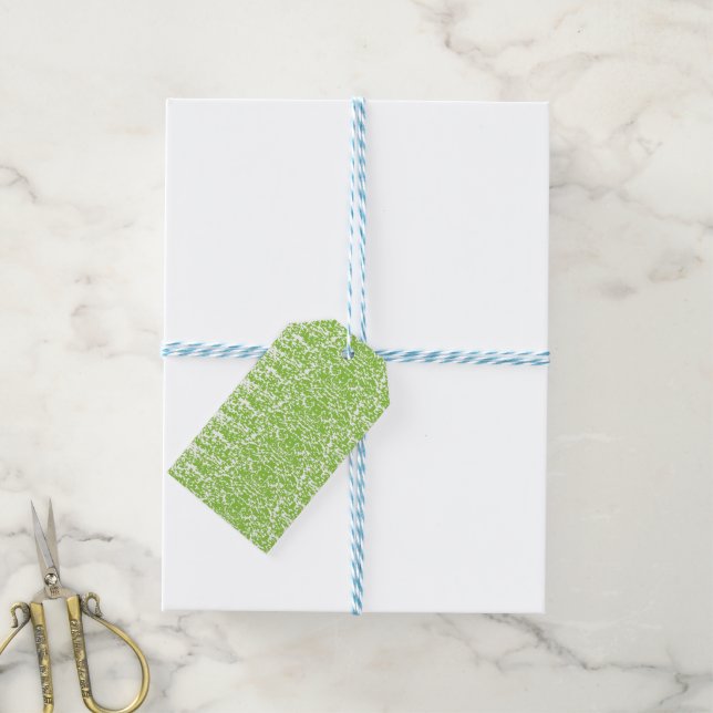 Grunge Limettengrün-Textur Geschenkanhänger (Mit Garn)