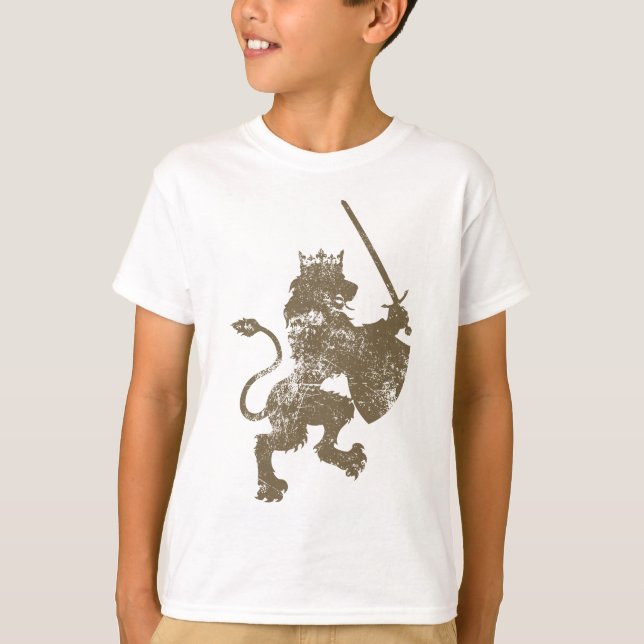Grunge Lion King Boys Ringer-T - Shirt (Vorderseite)