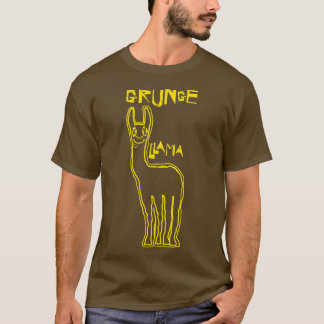 Grunge Llama lächelnd Gesicht T-Shirt