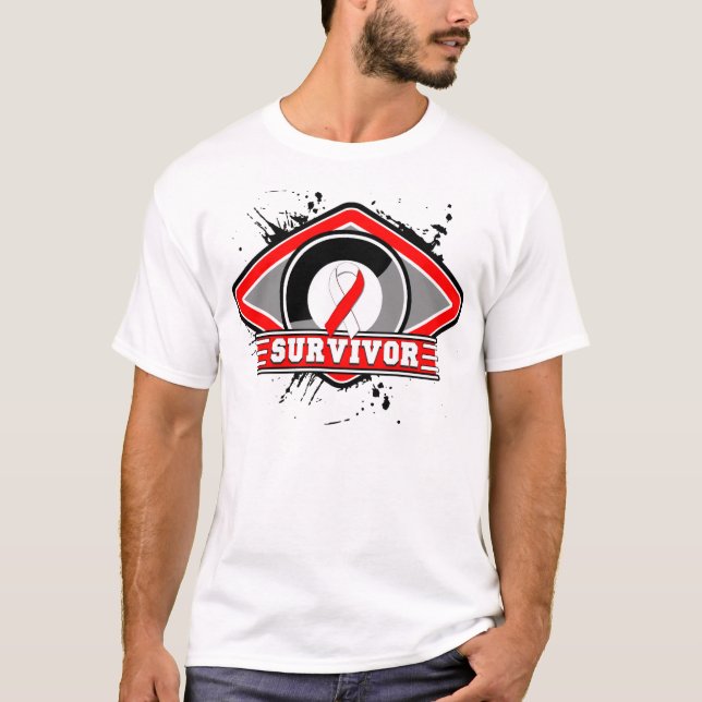 Grunge-Logo für Oral Cancer Survivor T-Shirt (Vorderseite)