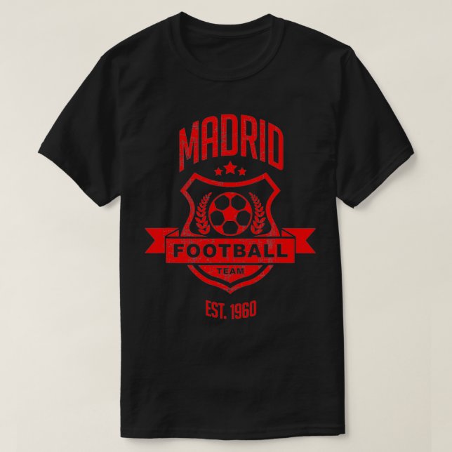 Grunge Madrid Spanien Gameday Atletico Sport Socce T-Shirt (Design vorne)