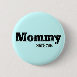 Grunge-Mama seit 2014, Hellblau Button