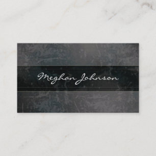 Grunge Marbour Black Trendy Business Card Visitenkarte