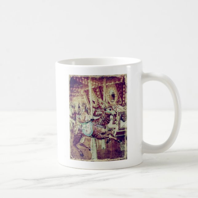 Grunge Merry-Go-Round-Goat Tasse (Rechts)
