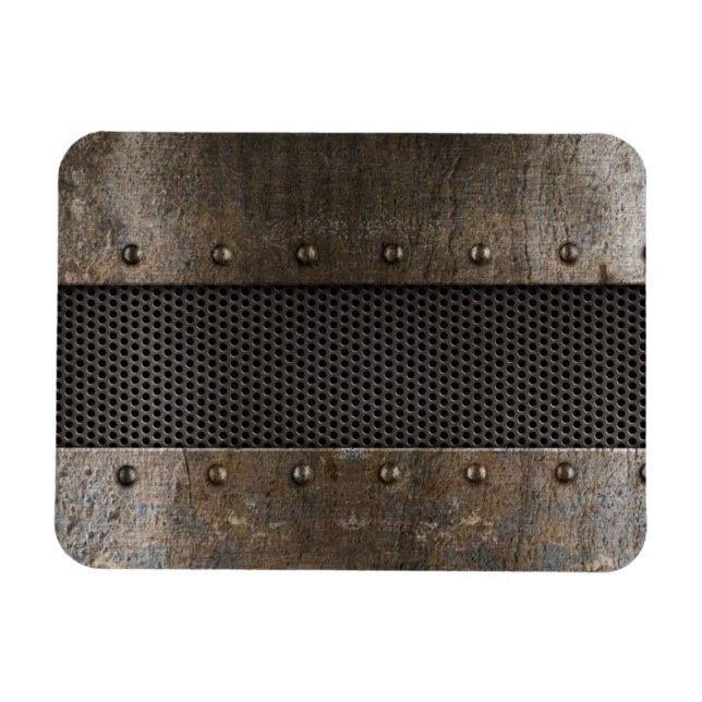 Grunge metal background magnet (Horizontal)