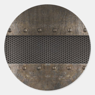 Grunge metal background runder aufkleber