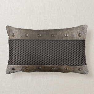 Grunge-Metal-Hintergrund Lendenkissen
