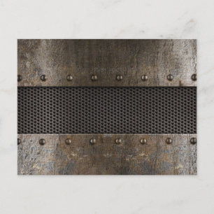 Grunge-Metal-Hintergrund Postkarte